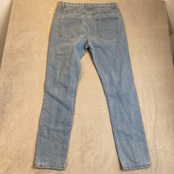 GB Design Woman's Jeans 32 With Embroidered Graphic Patches & Ripped Details - Picture 15 of 15